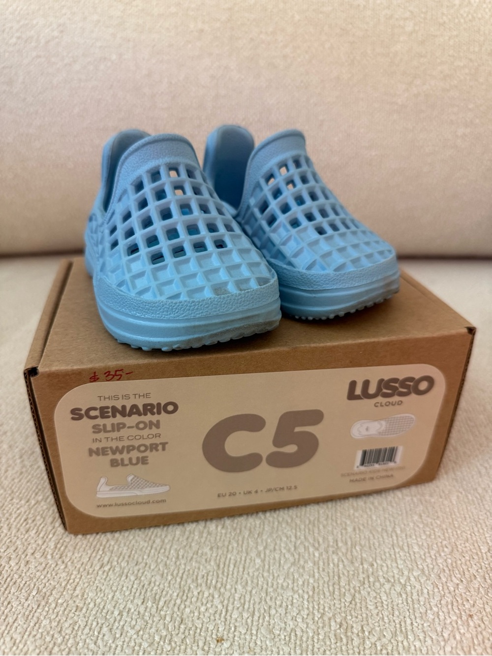 Blue Lusso scenario slip on toddler shoes C5
